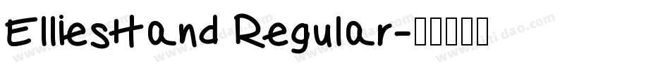 ElliesHand Regular字体转换